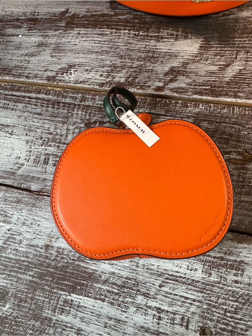 Coach Orange Halloween Jack-O'-Lantern Bucket Bag with Pumpkin Coin Pouch - Picture 3 of 16